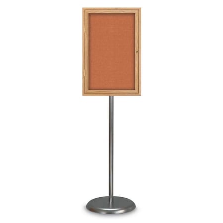 United Visual Products Corkboard, Double Door, Radius Frame, 48x36, UV7003-SATIN-PEARL UV7003-SATIN-PEARL